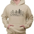 thumbnail image 2 of Skyline Charlotte North Carolina Hoodie Sweatshirt Unisex Large Sand, 2 of 5