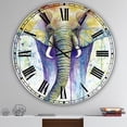 thumbnail image 2 of Designart Horloge Murale Surdimensionnée de Style Cottage 'Couleurs Éléphant', 2 of 5