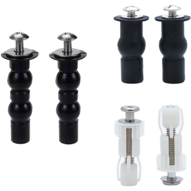 Tornillos de expansión para tapa de inodoro, 3 pares de tornillos para asiento de inodoro, pernos de expansión universales, accesorios para tornillos de asiento de inodoro TUNC Sencillez