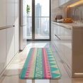 thumbnail image 4 of Pink and Blue Triangle Pattern Kitchen Rug Mat,Kitchen Runner Rugs Non Skid Washable,Decorative Kitchen Floor Mats for Kitchen,Sink,Laundry,17"x47.2", 4 of 7