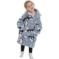 thumbnail image 2 of Wehilion 2-6YR Oversized Sweatshirt Hooded Blanket Sherpa Hoodie for Girls Boy Wearable Blanket Hoodie for Kids Toddlers, 2 of 6