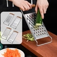 thumbnail image 1 of Vacemry 4Pcs Stainless Steel Grater, Foldable Double-Sided Kitchen Tool For Potatoes Cheese Vegetables, Multi-Functional Household Grater For Kitchen Counter Dining Table Picnic Camping Food Prep, 1 of 9
