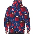thumbnail image 7 of Goofa Hot Cocoa Snowflake Mittens for Men's Hooded Sweatshirt - Lightweight Pullover Hoodie with Kangaroo Pocket, Perfect for Everyday Wear-3X-Large, 7 of 7