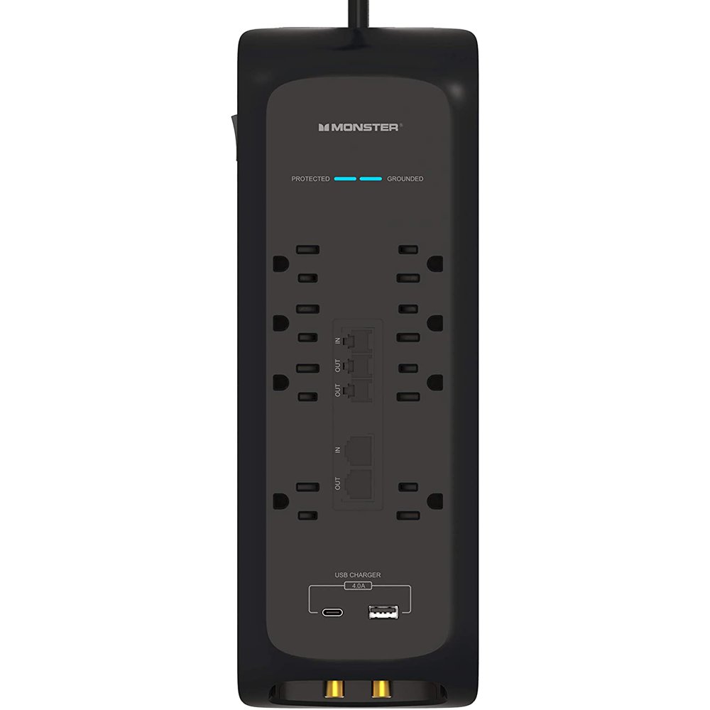Monster Power Strip Surge Protector with USB Ports Heavy Duty