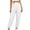 White, variant on Khunlpohl Cargo Pant for Womens Button Elastic High Waist Casual Joggers Pants Hiking Athletic Trousers with Multiple Pockets