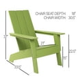 thumbnail image 6 of ResinTEAK Modern Adirondack Chair, Premium All Weather Outdoor Patio Furniture, 21 Inch Wide Seat, Up to 350 lbs, Outdoor Patio Chairs for Deck, Porck & Backyard (Apple), 6 of 10