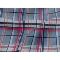 thumbnail image 4 of oneOone Viscose Jersey Grayish Blue Fabric Madras Check Dress Material Fabric Print Fabric By The Yard 60 Inches Wide, 4 of 5