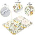 thumbnail image 4 of FREEAMG Cartoon Animals Giraffe Elephant 16 x 18 Inches Absorbent Dish Drying Mat Microfiber Kitchen Countertop Table Protector Multi-Purpose Counter Rack Sink Drainer Pad, 4 of 7