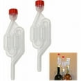 thumbnail image 1 of 2 uds tapón de fermentación Plus tubos de tapón burbujeador de fermentación válvula de escape de fermentación de plástico burbujeador de esclusa de aire transparente para cerveza vino sidra Br, 1 of 5