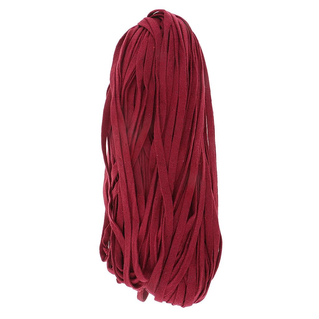 Red Cotton Flat Draw Cord / Drawstrings / Drawcord String for Clothing Pants Decor