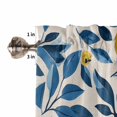 thumbnail image 5 of nqOlkjepod Lemon Farmhouse Short Window Curtain Valances, Watercolor Yellow Blue Fruit Branch Flower Rod Pocket Kitchen Valances for Living Room Bedroom Bathroom Cafe, 1 Panel - 42" x 12", 5 of 8