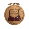 thumbnail image 5 of BAETEUY Funny Bra Hanging Decoration A Good Friend Is Like A Good Bra Bowknot Solid Wood Reusable Friendship Wooden Pendant Ornament, 5 of 8