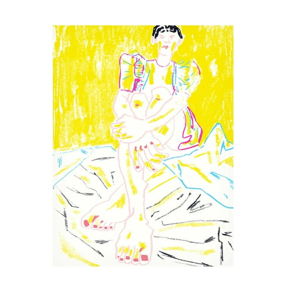 Trademark Fine Art Francesco Gulina The Girl In The Yellow Dress Canvas Wall Art