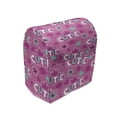 thumbnail image 1 of Feminine Stand Mixer Cover, Cutie Lettering with Crown Pattern and Flower Silhouette Art Illustration, Kitchen Appliance Organizer Bag Cover with Pockets, 5 Quarts, Fuchsia, by Ambesonne, 1 of 4