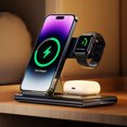 thumbnail image 4 of Cargador inalámbrico 3 en 1 para iPhone Apple Watch Audífonos Carga rápida (Negro) Tmvgtek Para estrenar, 4 of 9