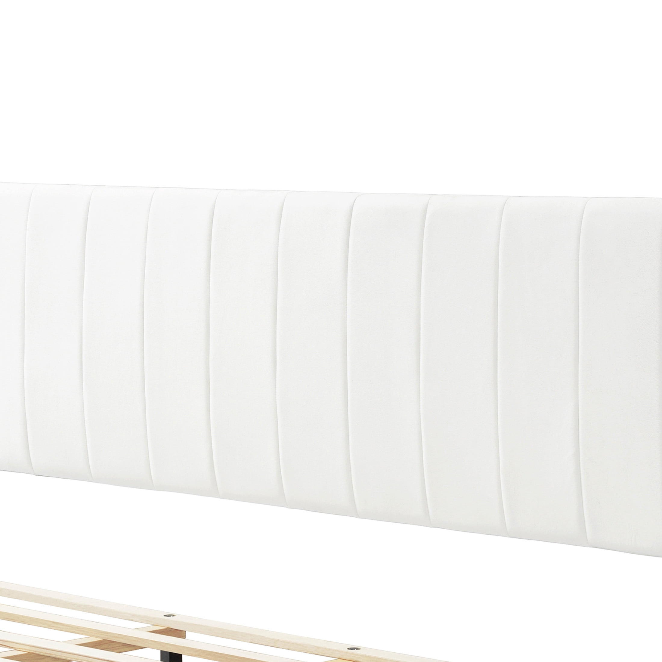 Christopher Knight Home California King Canopy Bed, Metal Frame with Upholstered Headboard & Footboard, White+Black