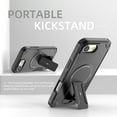 thumbnail image 6 of Allytechgroup Rugged Back Case for iPhone 16e, Compatible with MagSafe Full Body Protection Soft TPU Bumper Shockproof Anti-Scratch Magnetic Case with Kickstand for iPhone 16e, Black, 6 of 7