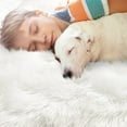 thumbnail image 3 of iLieber Sheepskin Soft Fluffy Fur 12x12 White Area Rug, Fuzzy Rug Washable Faux Fur Rug for Living Room Nursery Playroom Rectangle, 3 of 6