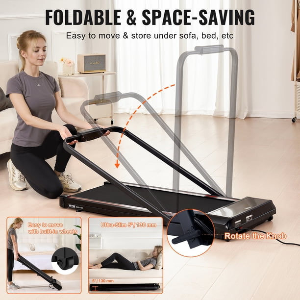 Cinta De Correr Inclinada Para El Hogar Y La Oficina, Caminadora Con Inclinación, Cintas De Correr Debajo Del Escritorio Con 2.5 HP Silenciosa, Sin Escobillas, Capacidad De 265 Libras