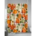 thumbnail image 3 of Fall Shower Curtain Orange Pumpkin Maple Leaves Shower Curtains for Bathroom Thanksgiving Decor, Waterproof Polyester Shower Curtain Set with Hooks, Stall Long 36" x 72" Sunflower, 3 of 6