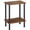 Rustic Brown, variant on Table, Side Table with Metal Legs, Nightstands with 2-Tier Storage Shelves, Sofa Table for Small Space, Coach Table for Living Room Bedroom, Rustic Brown UTBT104F