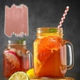 thumbnail image 5 of JoyMoreHome [100 Pack]Red Straws, Disposable Red and White Straws Biodegradable Red Paper Striped Straws for Cocktail, Milkshake, Coffee, Lemonade, 5 of 6