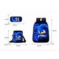 thumbnail image 2 of Movie Ice Princess Character Backpack 3-piece Set Waterproof Large Capacity Backpack for Girls siniker, 2 of 2