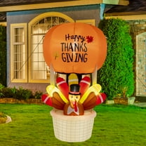 GoDecor 5W 5 LED Lights Turkey Hot Air Balloon for 5 ft Thanksgiving Day Decoration
