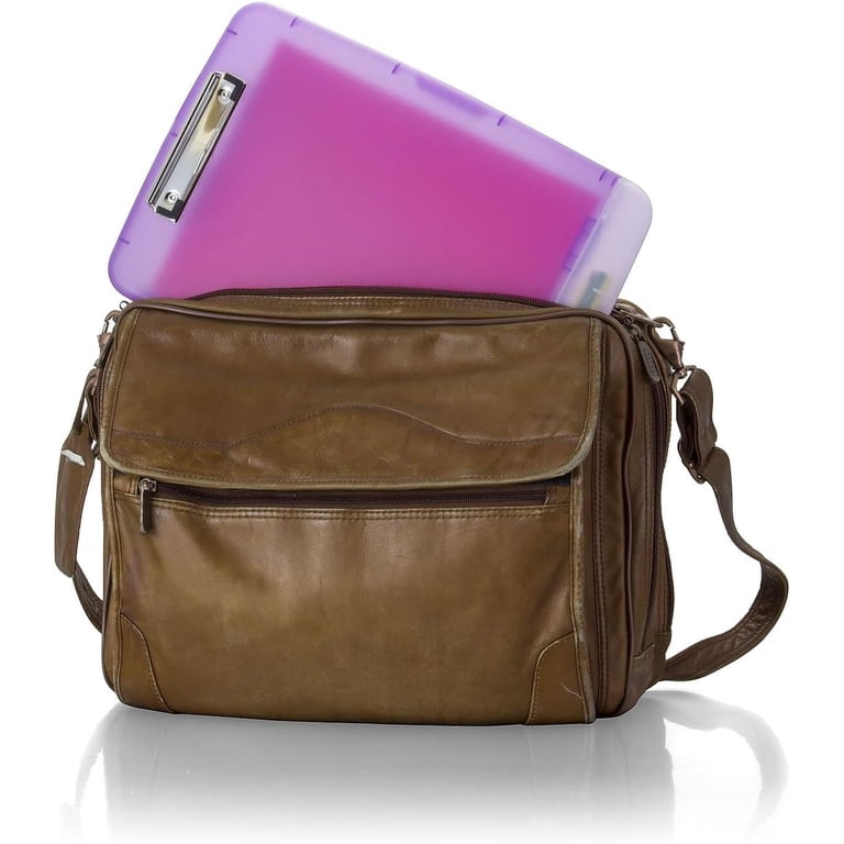 OfficeMate Slim Clipboard Storage Box, Purple photo 7