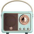thumbnail image 1 of Vintage Retro Bluetooth Speaker Wireless Mini Speaker,Blue Speaker with Crystal Clear Stereo Sound Rich Bass, Retro Portable Speaker for iPhone,Android Devices and Tablet(Blue), 1 of 5