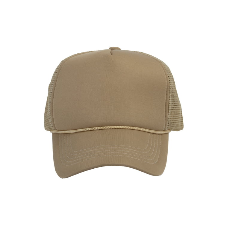 Top Headwear Men's Blank Rope Trucker Foam Mesh Plain Hats, 2PC  White/Forest Green