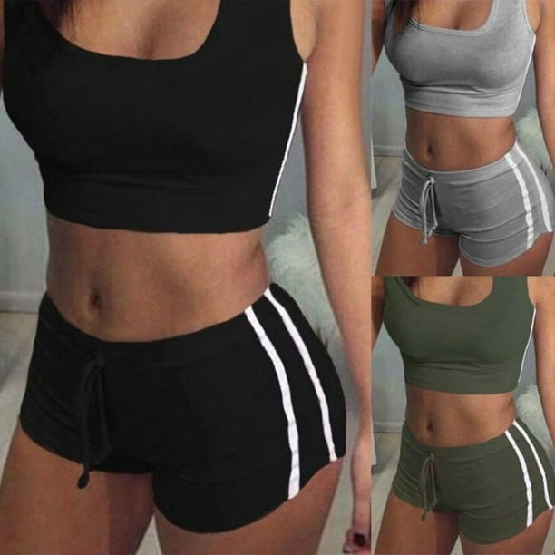 Women's Sports Underwear Sets Sexy Slimming Weight-loss Suits Elastic  Tight Gym Fitness Yoga Clothes Sportswear 2 Pieces Sets Sports Bra + Shorts  