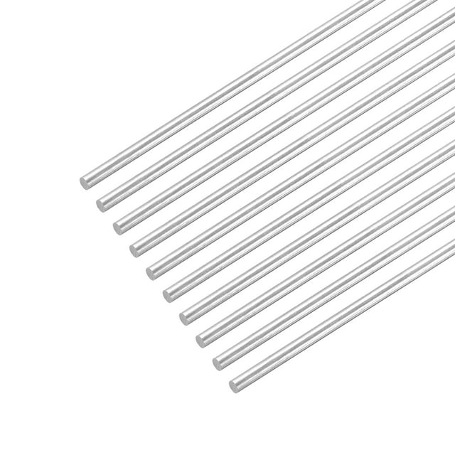Unique Bargains 304 Stainless Steel Round Rods 1.2mm x 200mm for DIY Craft, 10 Pack
