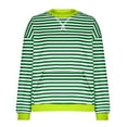 thumbnail image 3 of bnaln Womens Striped Oversized Sweatshirts Color Block Crew Neck Long Sleeve Shirts Casual Loose Pullover Tops Ladies Jumpers Fall Lightweight Sweatshirt Baggy Sportswear with Pocket, 3 of 4