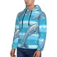 thumbnail image 3 of Fotbe Men's Hoodie with Dolphin Pattern - Kangaroo Pocket Pullover Hooded Sweatshirt, Perfect for Daily Wear, Travel, and Home-Medium, 3 of 7