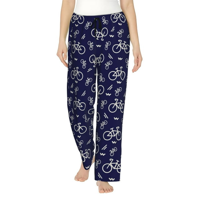Balery Bicycle1 Pantalones de pijama para mujer, pijamas ultraligeros, pantalones de estar por casa-Medium