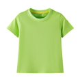 thumbnail image 2 of XIMIN Toddler Boys Girls Plain Solid Color T-Shirts Crew Neck Short Sleeve Casual Tops Kids Summer Cotton Tees Casual Shirts Basic Blouse (4-5 Years, Mint Green), 2 of 8