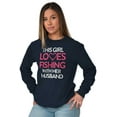 thumbnail image 3 of Wife Husband Loves Fishing Cute Girly Women Plus Size Long Sleeve Graphic Tee Brisco Brands 3X, 3 of 5