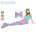 thumbnail image 3 of Flyingstar Mermaid Tail Blanket, Soft Flannel Fleece All Seasons Sleeping Blanket for Kids Adults, Rainbow Ombre Fish Scale Design Snuggle Blanket, Best Gifts, 3 of 6