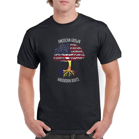 American Grown Andorran Roots T-Shirt Men -Smartprints Designs Male Medium