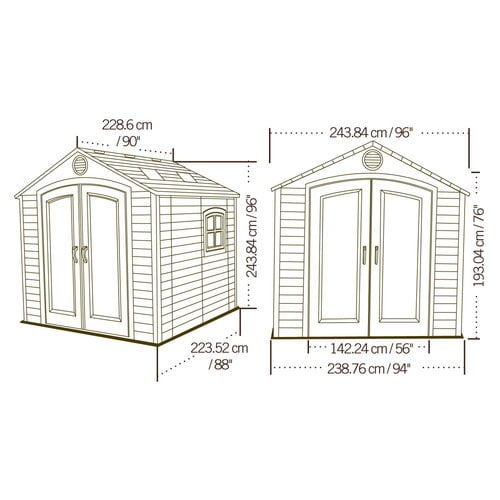 Lifetime 8' x 7.5' Outdoor Storage Shed