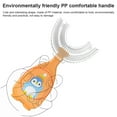 thumbnail image 4 of ziyahi 2 Pieces Silicone Handheld U Shaped Toothbrushes Portable Manual Toddler Full Mouth Teeth All-Rounded Mouthpiece Gadgets Orange, Large, 4 of 7