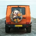 thumbnail image 6 of Salouo Elegant Cute Panda Sunflower Print Spare Tire Cover 14-17 inch Spare Tire Protector Universal Tough Tire Wheel Cover for Trailer SUV and Truck-17 inch, 6 of 6