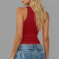thumbnail image 5 of AnuYalue Womens Low Cut Tank Tops Deep V Neck Sleeveless Racerback Shirt Summer Workout Yoga Sports Ribbed Top, 5 of 7