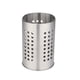 thumbnail image 2 of Cubeta de acero inoxidable para guardar cubiertos | Organizador de utensilios de cocina | Diseño transpirable con orificios redondos | Soporte metálico blanco para cuchillos, tenedores y pajitas (1, 2 of 6