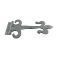 thumbnail image 4 of Renovators Supply Gate Hinges 12" Black Wrought Iron Fleur De Lis Style Strap Hinges for Gates and Doors w/Screws, 4 of 12