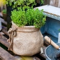 thumbnail image 3 of Ribbon Bag Style Concrete Garden Pot, 3 of 12