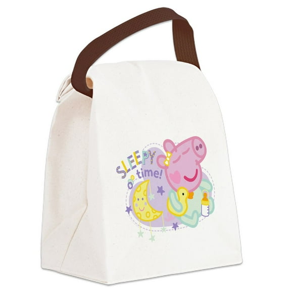 CafePress - Peppa Pig: Sleepy Time! - Canvas Lunch Bag with Strap Handle