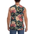 thumbnail image 4 of Goofa Rose Flowers Printed Men's Sleeveless T-Shirt - Athletic Gym Workout Tank Top for Men - Moisture-Wicking, UPF 30+ Quick-Dry Muscle Tee-Medium, 4 of 8