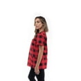 thumbnail image 2 of Just Love Women's Scrub Tops (Red - Buffalo Plaid, 1X), 2 of 3